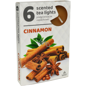 Tea Lights Cynamonowe świeczki zapachowe 6 sztuk