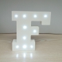 Nekupto Dřevěné LED písmeno F dekorace 16 cm