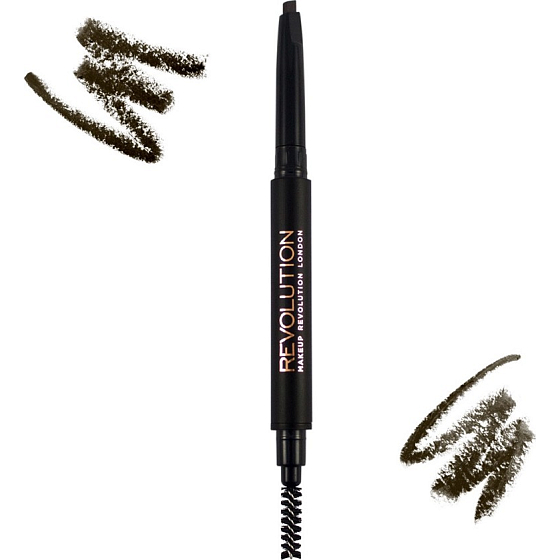 Makeup Revolution Duo Brow Pencil tužka na obočí Dark Brown 0,15 g