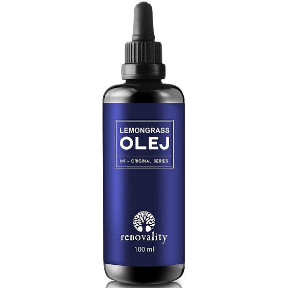 Renovality Lemongrass olej na bolesti nohou, svalů, zad 100 ml s pipetkou