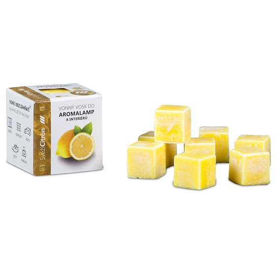 Kozák Świeży cytryn naturalny pachnący wosk do kominków i wnętrz 8 kostek 30 g