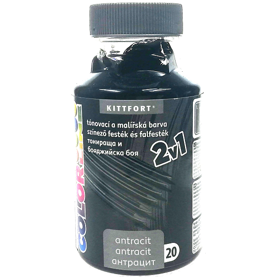 Kittfort Color Line 2w1 płynna farba tonująca i malarska 20 Antracyt 350 g