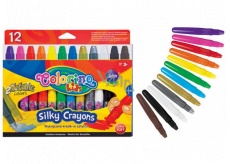 Colorino Silky 3w1 kredki woskowe z plastikowym uchwytem 12 kolorów