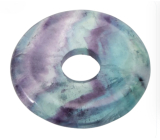 Fluoryt tęczowy Donut kamień naturalny 30 mm, kamień geniuszu