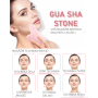 Chalcedon zielony Gua Sha redukuje zmarszczki, obrzęki, poprawia elastyczność skóry 5 x 8 cm, kamień miłości, radości