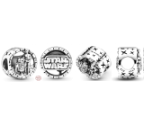 Zawieszka ze srebra próby 925 Marvel Star Wars C3PO i R2D2, koralik do bransoletki