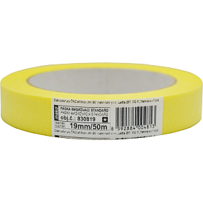 Mako Basic taśma klejąca zasłaniająca gładka krep, 3 dni, do 60 °C, 19 mm × 50 m