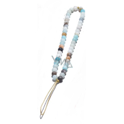 Amazonit mat přívěšek na mobil 6 mm, obvod 26,5 cm