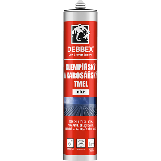 Den Braven Tmel blacharski i karoseryjny biały, 280 ml