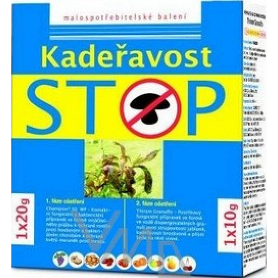 Kadeřavost Stop dvoufázový přípravek na ochranu rostlin 1x20 g + 1x10 g