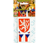 Arch Tetovací obtisky na obličej i tělo Česká vlajka 4 motiv