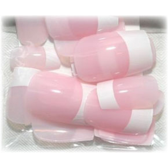 Divine French Manicure umělé nehty růžové 20 kusů
