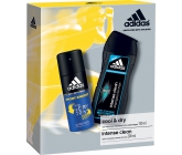 Adidas Cool & Dry 72h Sport Energy antiperspirant deodorant sprej pro muže 150 ml + Intense Clean sprchový gel a šampon pro normální vlasy pro muže 200 ml, kosmetická sada