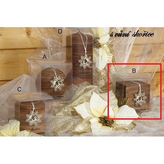 Lima Wellness Present Skořice aroma svíčka krychle 65 x 65 mm 1 kus