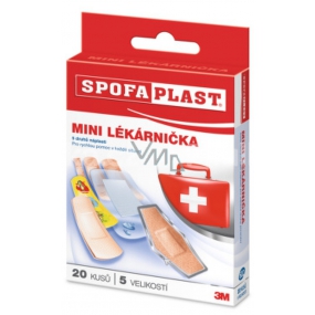 3M Spofaplast Mini lékárnička 5 druhů náplastí 20 kusů