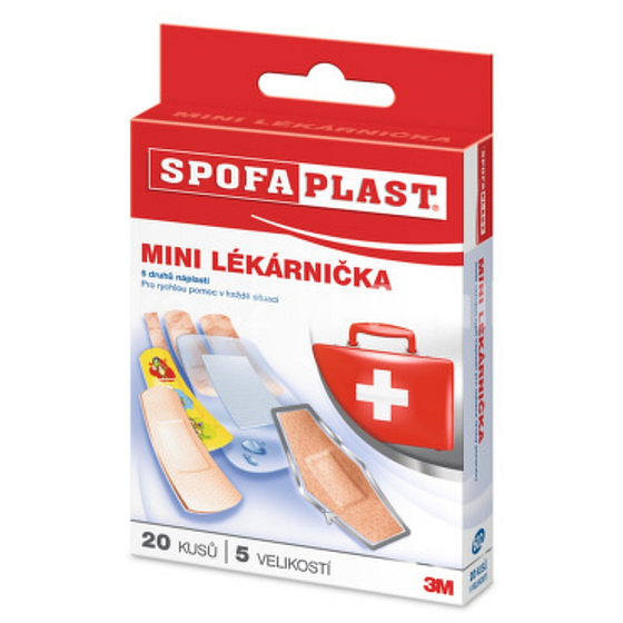3M Spofaplast Mini lékárnička 5 druhů náplastí 20 kusů