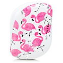 Tangle Teezer Compact Profesionální kompaktní kartáč na vlasy, Skinny Dip Flamingo Print