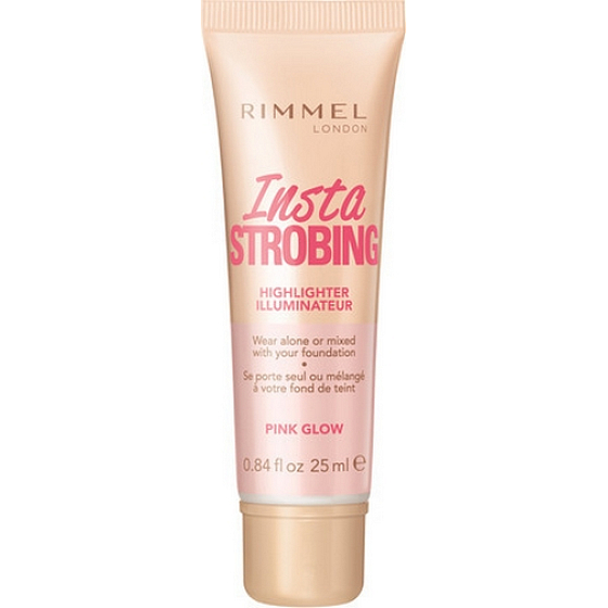 Rimmel London Insta Strobing Highlighter tekutý rozjasňovač 001 Pink Glow 25 ml
