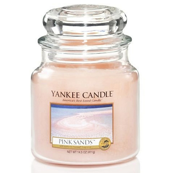 Yankee Candle Pink Sands - Růžové písky vonná svíčka Classic střední sklo 411 g