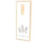 Nekupto Home Decor Drewniana deska z kółkiem biała 30 x 12 cm