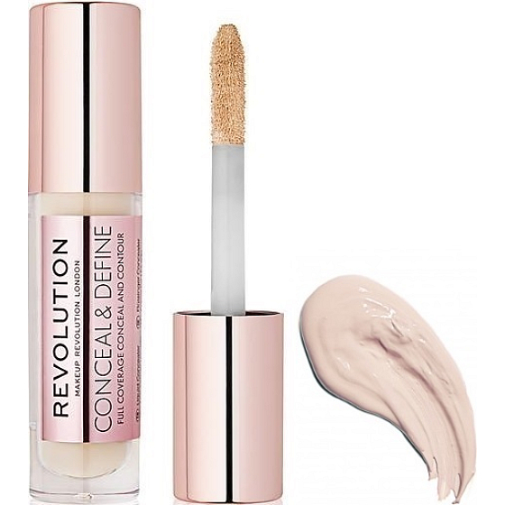 Makeup Revolution Conceal & Define Concealer tekutý korektor C3 3,4 ml