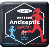 Carin Antiseptic Sport ultracienkie wkładki higieniczne z skrzydełkami do sportu 9 sztuk