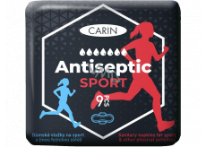 Carin Antiseptic Sport ultracienkie wkładki higieniczne z skrzydełkami do sportu 9 sztuk