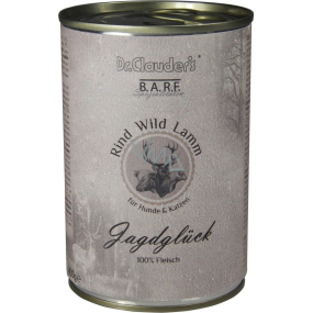 Dr. Clauders BARF Zvěřina + jehněčí + hovězí Kompletní krmivo pro dospělé psy i kočky citlivé na stravu 400 g