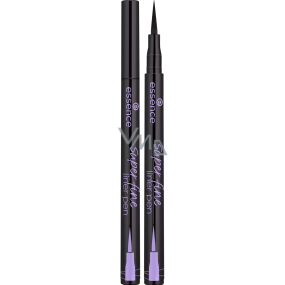 Essence Super Fine eyeliner z ultracienkim grotem 01 Deep Black 1 ml