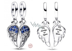 Zawieszka ze srebra próby 925 Uroczy podzielny anioł 2w1, charms do bransoletki symbol