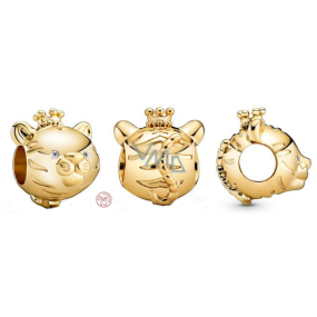 Charm Srebrny 925 Tygr jest trzecim zwierzęciem w 12-letnim cyklu chińskich znaków zodiaku, koralik na bransoletkę