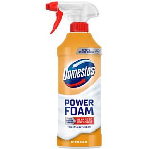 Domestos piankowy środek czyszczący do toalet i łazienek Power Foam Citrus Blast, 435 ml
