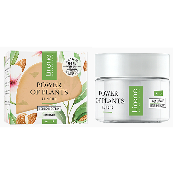 Lirene Power of Plants Krem do twarzy odżywczy migdałowy 50 ml