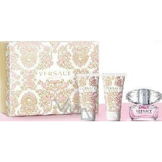 Versace Bright Crystal toaletní voda 50 ml + sprchový gel 50 ml + tělové mléko 50 ml, dárková sada pro ženy