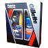 Gillette Fusion ProGlide Manual strojek + náhradní hlavice 1 kus + High Performance Odor Elimination Clear antiperspirant deodorant stick gel 70 ml, kosmetická sada pro muže