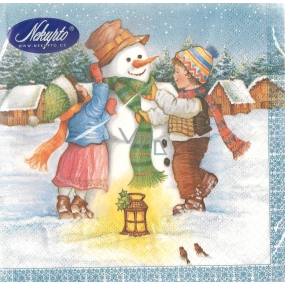 Nekupto Papírové ubrousky 3 vrstvé 33 x 33 cm 20 kusů Vánoční svěhulák