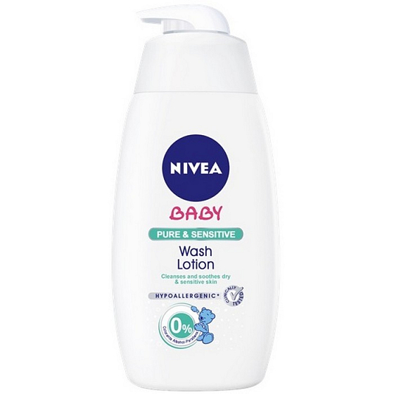 Nivea Baby Pure & Sensitive mycí gel na tvář, tělo a vlásky 500 ml