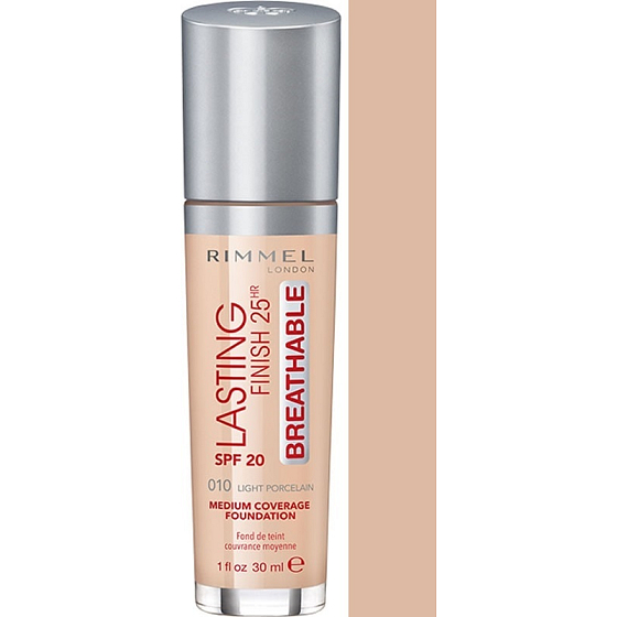 Rimmel London Lasting Finish Breathable Foundation make-up 010 Light Porcelain 30 ml