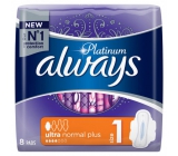 Always Platinum Ultra Normal Plus wkładki higieniczne z skrzydełkami 8 sztuk