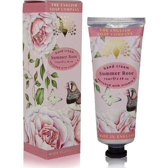 English Soap Letni Róża luksusowy krem do rąk z witaminą E i woskiem pszczelim 75 ml