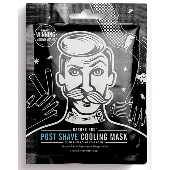 Barber Pro Pleťová maska textilní po holení pro muže 30 g
