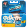 Gillette Mach3 Turbo náhradní hlavice 4 kusů pro muže
