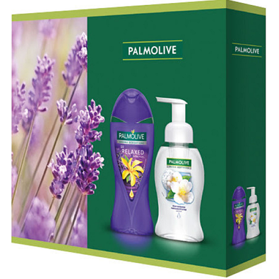 Palmolive Aroma Sensations So Relaxed sprchový gel 250 ml + Magic Softness Jasmine tekuté mýdlo dávkovač 250 ml, kosmetická sada