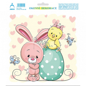 Arch Velikonoční samolepka, okenní fólie bez lepidla Zajíček a kuřátko 20 x 23 cm Arch Velikonoční samolepka, okenní fólie bez lepidla Zajíček a kuřátko 20 x 23 cm