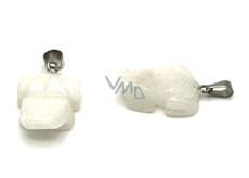 Kryształowy Żaba do szczęścia przywieszek naturalny kamień cca 20 x 15 mm, najdoskonalszy lekarz