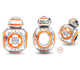 Zawieszka ze srebra próby 925 Marvel Star Wars Droid BB-8, koralik do bransoletki