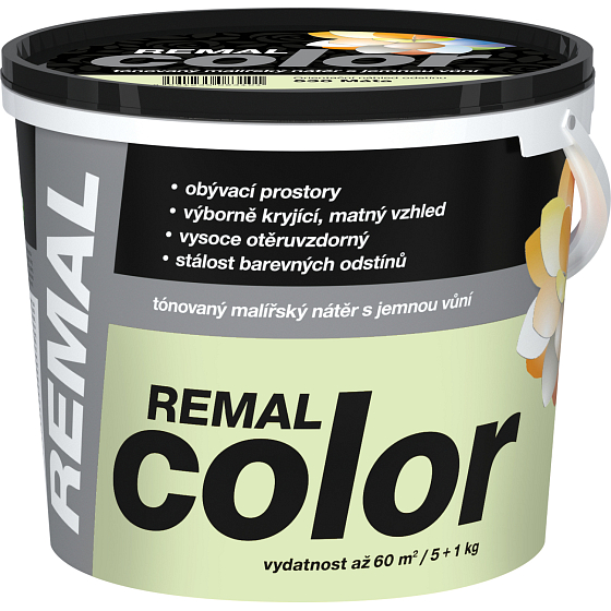 REMAL Color malířská barva na zeď 530 Máta, 5 + 1 kg