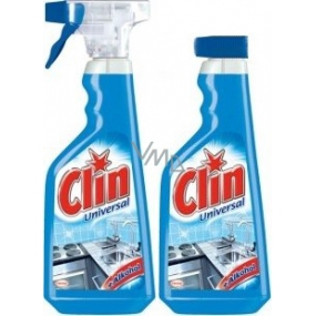 Clin Universal čistič oken s alkoholem s rozprašovačem 500 ml + náhradní náplň 500 ml