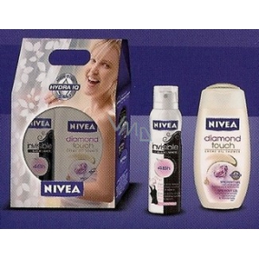 Nivea Diamond Touch sprchový gel 250 ml + antiperspirant sprej 250 ml, pro ženy kosmetická sada