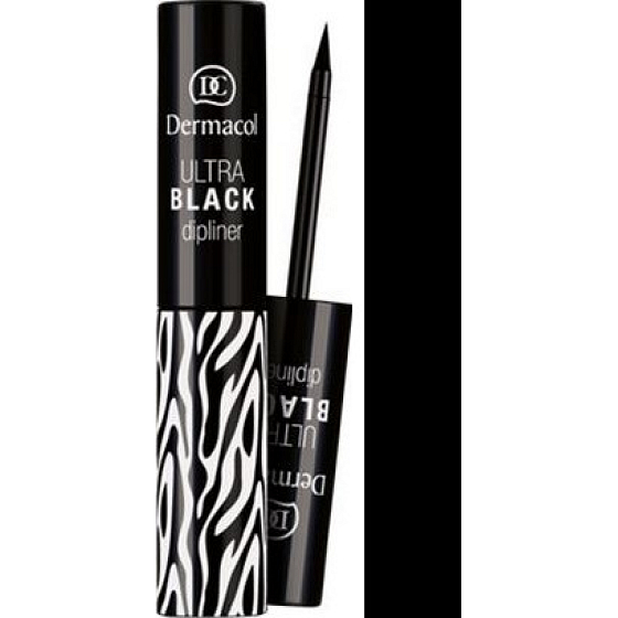 Dermacol Black Sensation Ultra Black Dipliner płynna kredka do oczu czarna 2,8 ml